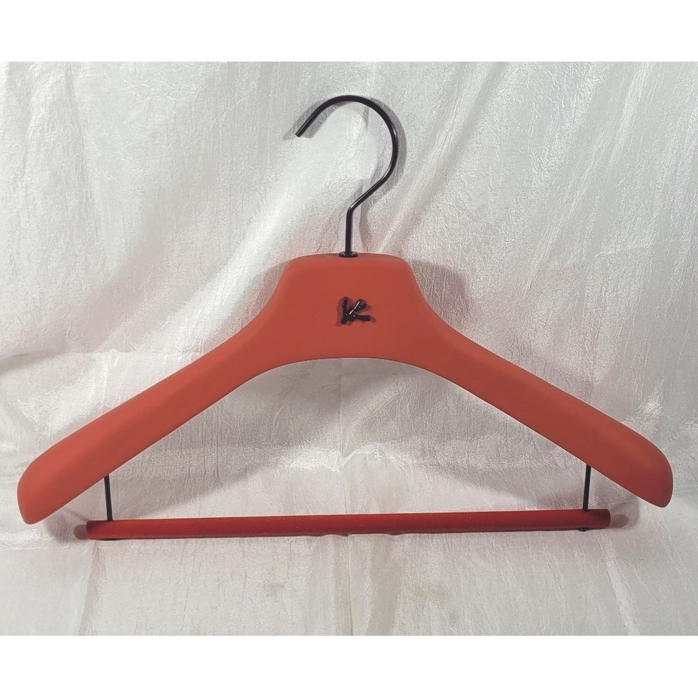 Isaia 17" Suit Hanger - Orange/Red w/ Purple Coral Composite & Purple Hook